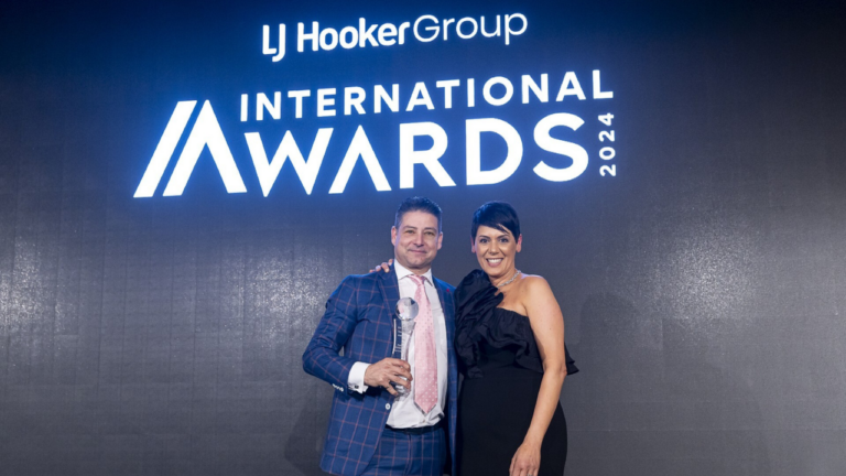 Peter Florentoz and LJ Hooker Group CEO Christine Mikhael. Photo LJ Hooker