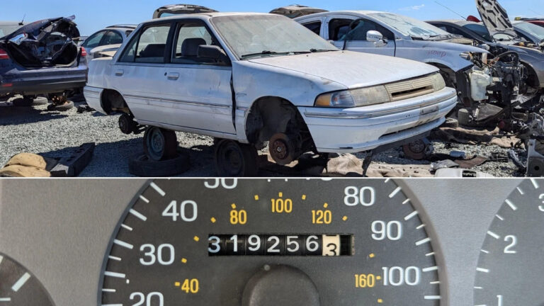 Top 1995 Mercury Tracer in Fairfield California junkyard photo by Murilee Martin