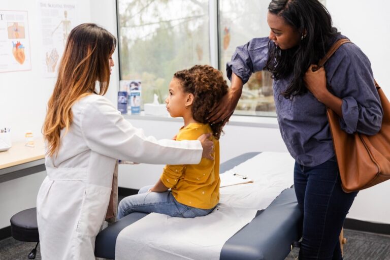 girl at doctor