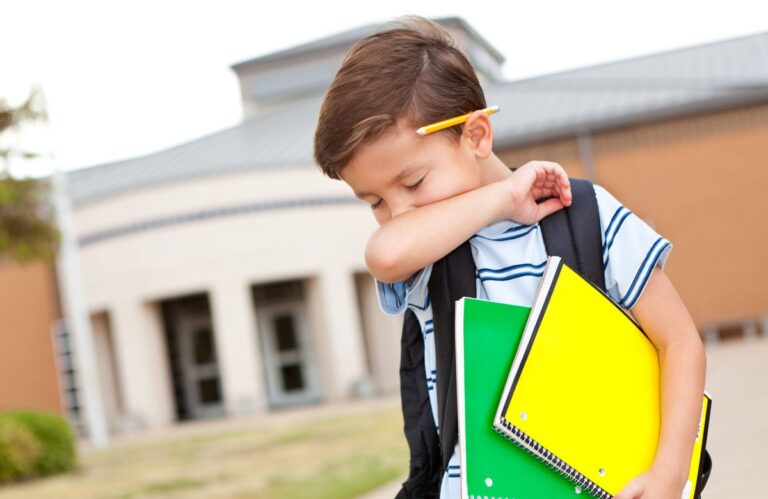 boy coughing