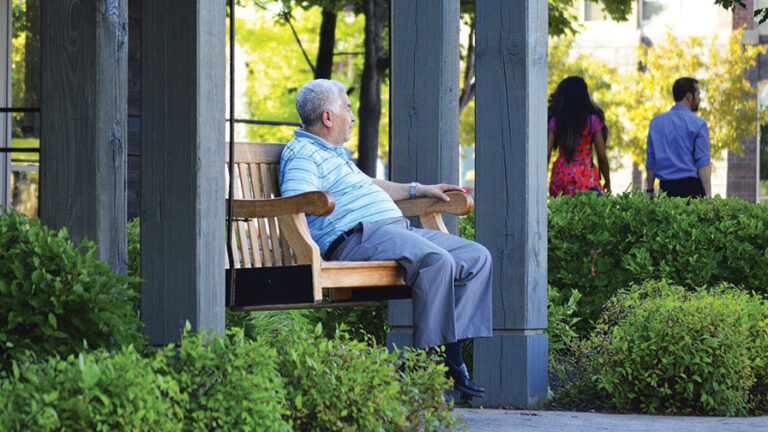 Retired Man on Porch